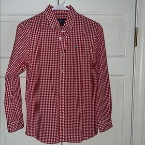 Vineyard Vines Red Gingham Long Sleeve Shirt